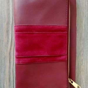Vegan Leather Foldover Clutch Purse